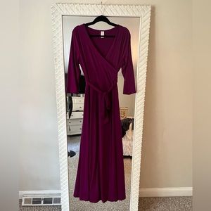 Fuchsia Maxi Wrap Dress (XL)